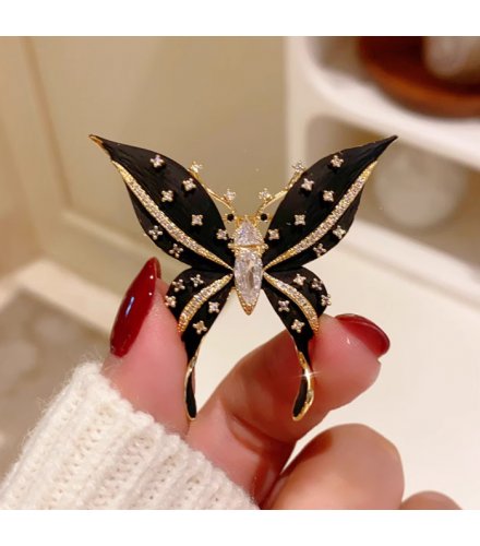XSB119 - Black Butterfly Fashion Saree Brooch